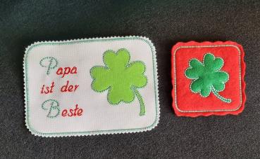 Preview: ITH - Stickdatei Mug Rug Papa ist der Beste